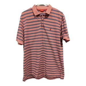 Izod orange and blue striped men's polo.  Size medium.